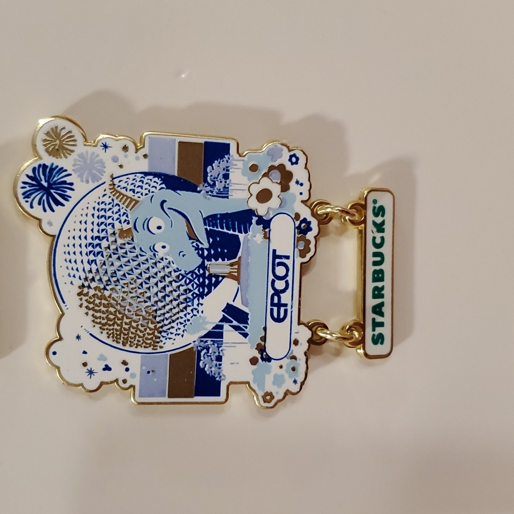 STARBUCK'S Disney Set of 4 WDW parks pins Epcot Magic Kingdom AK H'wood Studios - Picture 3 of 8
